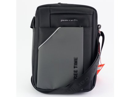 Pánská crossbody z polyesteru Pierre Cardin 2011 ALAN09 - černá/šedá