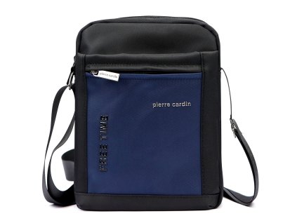 Pánská crossbody z polyesteru Pierre Cardin 1721 ALAN09 - černá/modrá