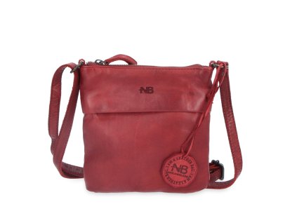 Dámská malá kožená crossbody kabelka Noelia Bolger NB 2090 CV - červená