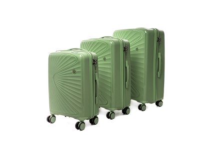 Zestaw walizek 3w1 POLIPROPYLEN PP6 PISTACJOWY [24957] 1200
