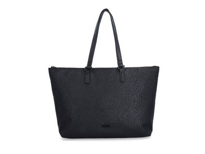 Dámská shoper bag kabelka z nylonu Carmelo 6610 C LE - černá/leopard