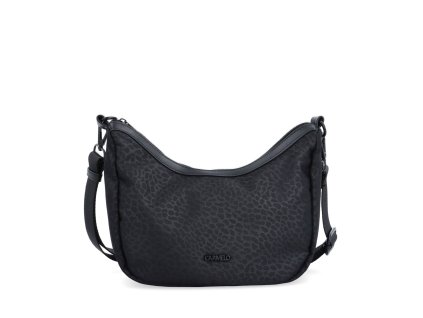 Dámská crossbody kabelka z nylonu Carmelo 6602 C LE - černá/leopard