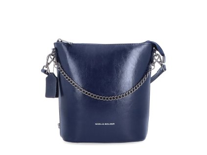 Dámská kožená elegantní crossbody kabelka Noelia Bolger NB 0048 TM - tmavě modrá