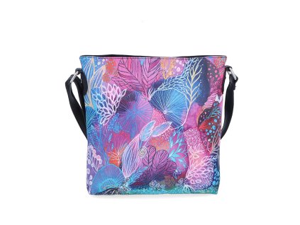 Dámská crossbody kabelka z eko kůže Indee 9300 44 C - květy