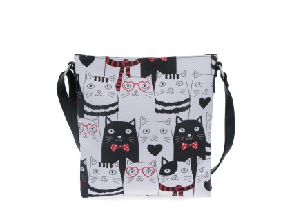 Dámská crossbody kabelka z eko kůže Indee 9300 17 C - kočky
