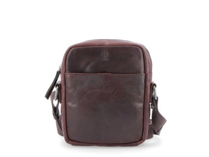 Pánská kožená malá crossbody taška 2213 Poyem H - hnědá