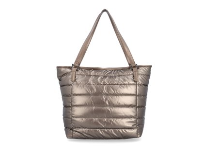 Dámská shoper bag kabelka z nylonu Carmelo 4385 BR - bronzová