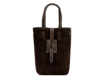 Dámská kožená kabelka Luka 25-064 - tmavě hnědá