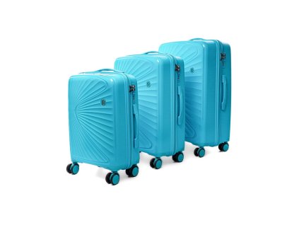 Zestaw walizek 3w1 POLIPROPYLEN PP6 LAZUROWY [24933] 1200