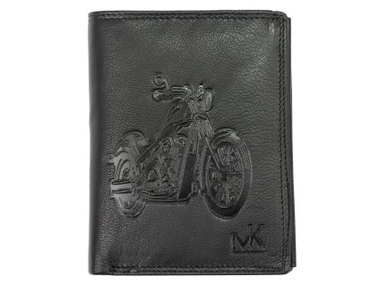 Pánská kožená peněženka Money Kepper TCC 5601-4 RFID - černá/motorka