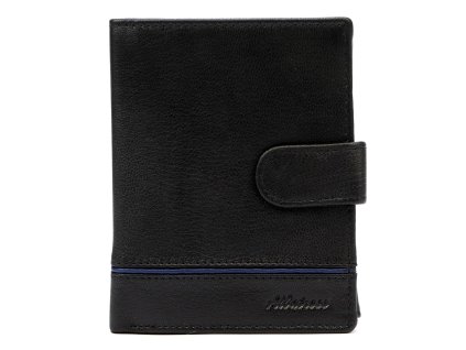 Pánská kožená peněženka Albatross GN MW78Z - černá/modrá