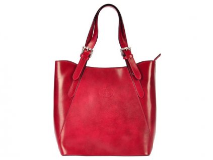 Dámská kožená kabelka přes rameno Florence 847 - červená