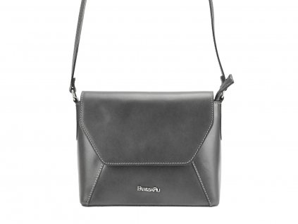 Dámská kožená stylová malá crossbody kabelka Patrizia Piu 05-004 - šedá