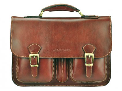 Pánská kožená business taška Gregorio 858 - hnědá