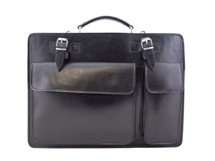 Aktovka kožená Erik C307 - černá