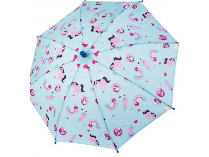 Dětský holový deštník MAXI KIDS COOL GIRLS 72670K02 - světle modrý