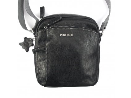 Pánská kožená taška Harvey Miller Polo Club 30327- černá
