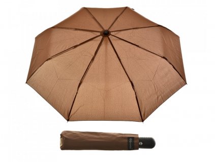 Deštník unisex plně automatický skládací Snowball 90020 P - hnědý