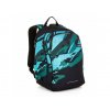 Studentský objemný dvoukomorový batoh Topgal RUBI 23027-B – modrý/žíhaný