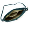 Dámská kožená kabelka přes rameno Luka 24-065 - modrozelená