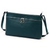 Dámská kožená kabelka přes rameno Luka 24-065 - modrozelená
