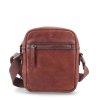 Pánská kožená crossbody taška 2214 Poyem KO - světle hnědá