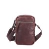Unisex kožená mini crossbody Poyem 2220 Poyem H - hnědá