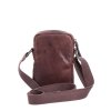 Unisex kožená mini crossbody Poyem 2220 Poyem H - hnědá