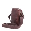 Unisex kožená mini crossbody Poyem 2220 Poyem H - hnědá