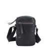 Unisex kožená mini crossbody Poyem 2220 Poyem C - černá