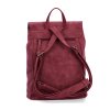 Dámský městský batoh s klopou z eko kůže Tangerin 1100 BO - bordó
