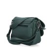 Dámská crossbody kabelka s sklopou z eko kůže Carmelo 4361 TZE - tmavě zelená