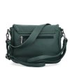 Dámská crossbody kabelka s sklopou z eko kůže Carmelo 4361 TZE - tmavě zelená