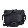 Dámská crossbody kabelka s sklopou z eko kůže Carmelo 4361 C - černá