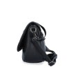 Dámská crossbody kabelka s sklopou z eko kůže Carmelo 4361 C - černá