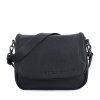 Dámská crossbody kabelka s sklopou z eko kůže Carmelo 4361 C - černá