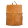 Unisex kožený batoh s klopou Nobelia Bolger NB 2401 ZLU - žlutý