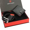 Dárková sada Pierre Cardin ZG-108-BR peněženka/opasek - černá