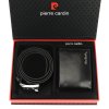 Pánská dárková sada Pierre Cardin ZG-103-BR peněženka/opasek - černá
