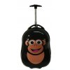 Dětský cestovní kufr na 2 kolečkách RGL - černý/opice