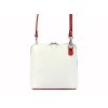 Dámská kožená elegantní  crossbody kabelka Barberinis 1702 - bílá/červená