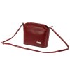 Dámská kožená elegantní menší crossbody kabelka LUKA 01-009 (509) - červená