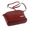 Dámská kožená elegantní menší crossbody kabelka LUKA 01-009 (509) - červená
