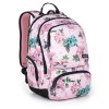 Růžový batoh s květinami ROTH 22029