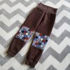 Zimní soft kalhoty - hnědá s kolečky