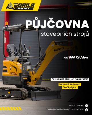 Když je práce před vámi, technika nesmí chybět. 🦍 S GORILA RENT si půjčíte stroje připravené rovnou do akce. A nejlepší na...