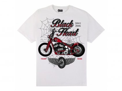 13909 motorkarske triko black heart red baron chopperl