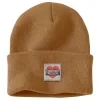 čepice Carhartt - 107409 BRN Knit Heart Patch Beanie