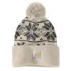 Čepice Carhartt - 106647 A16 Knit Pom Jacquard Beanie