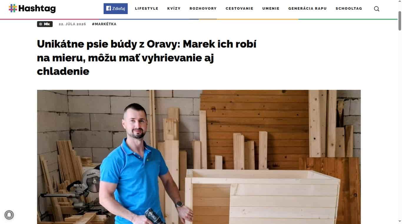Logo Hashtag.sk - Článok o poctivých psích búdach z Oravy Gosi.sk